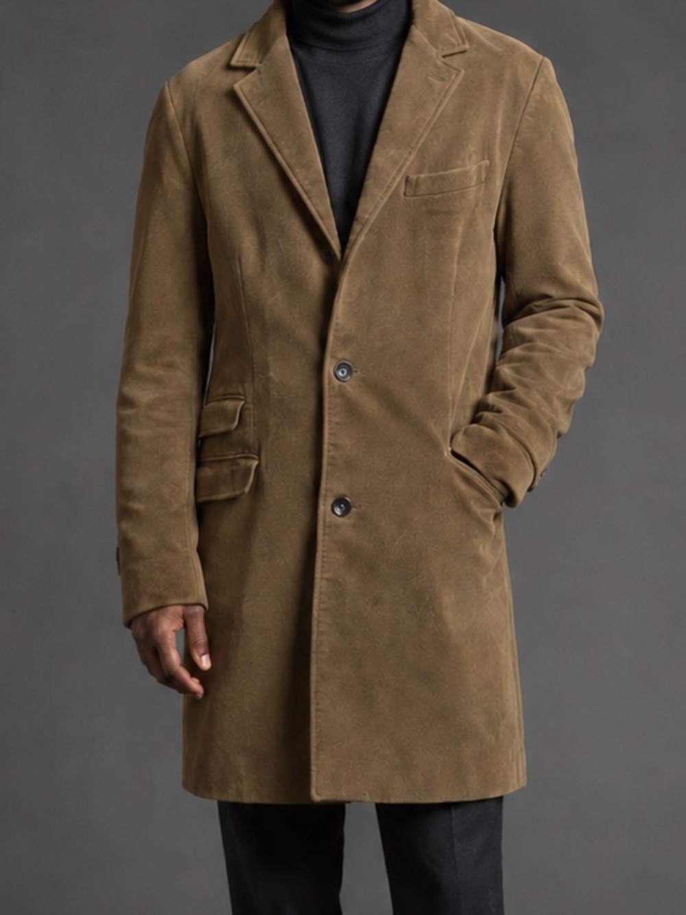 Banana Republic Brown Topcoat Overcoat Car Coat Heritage Moleskin Large